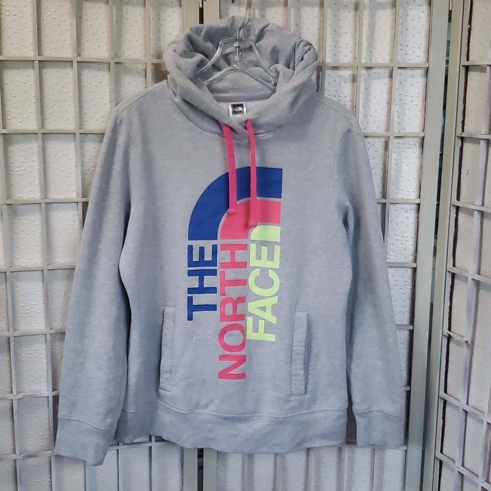 The North Face Gray Grafic Woman Hoodie Size L
